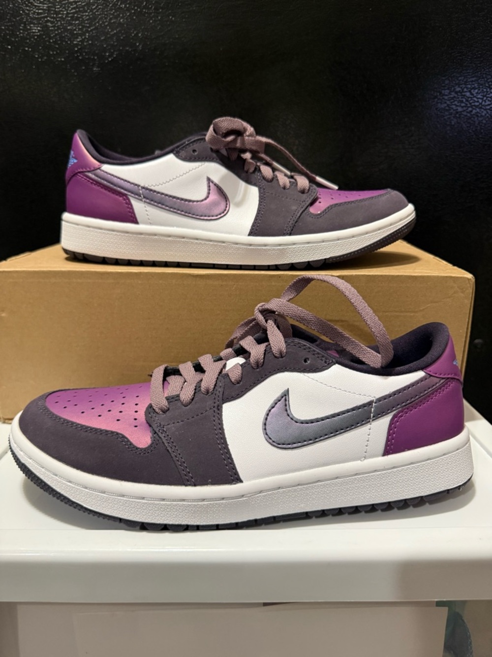 Nike Air Jordan 1 Low G Nrg Retro 1 Golf Cleats Purple Men's Size 7.5 DZ9787-155